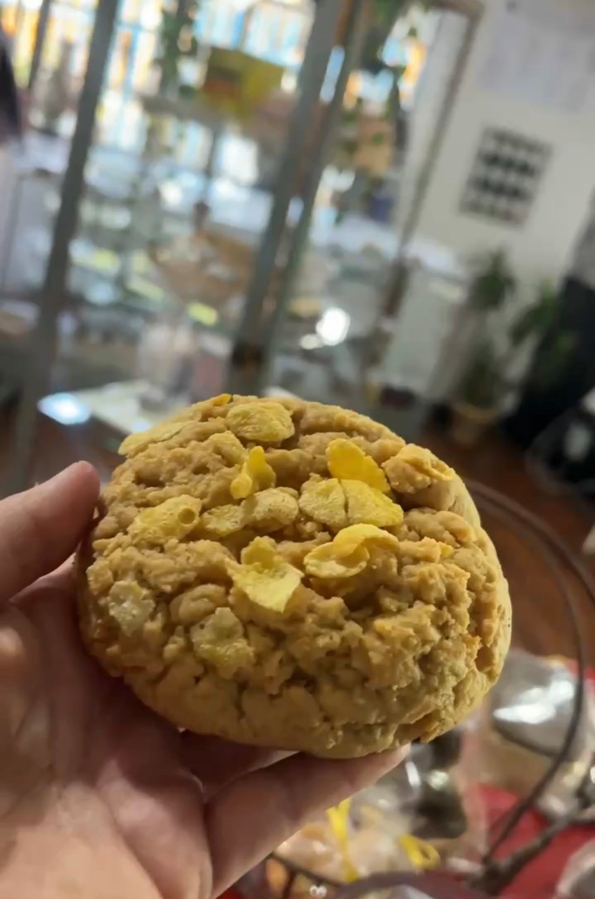 Caramel Cornflake Monster Cookie